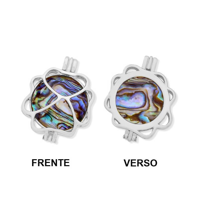 Possebon Joias Charm Collar, Piedra Natural Interchangeble, Brass Plated