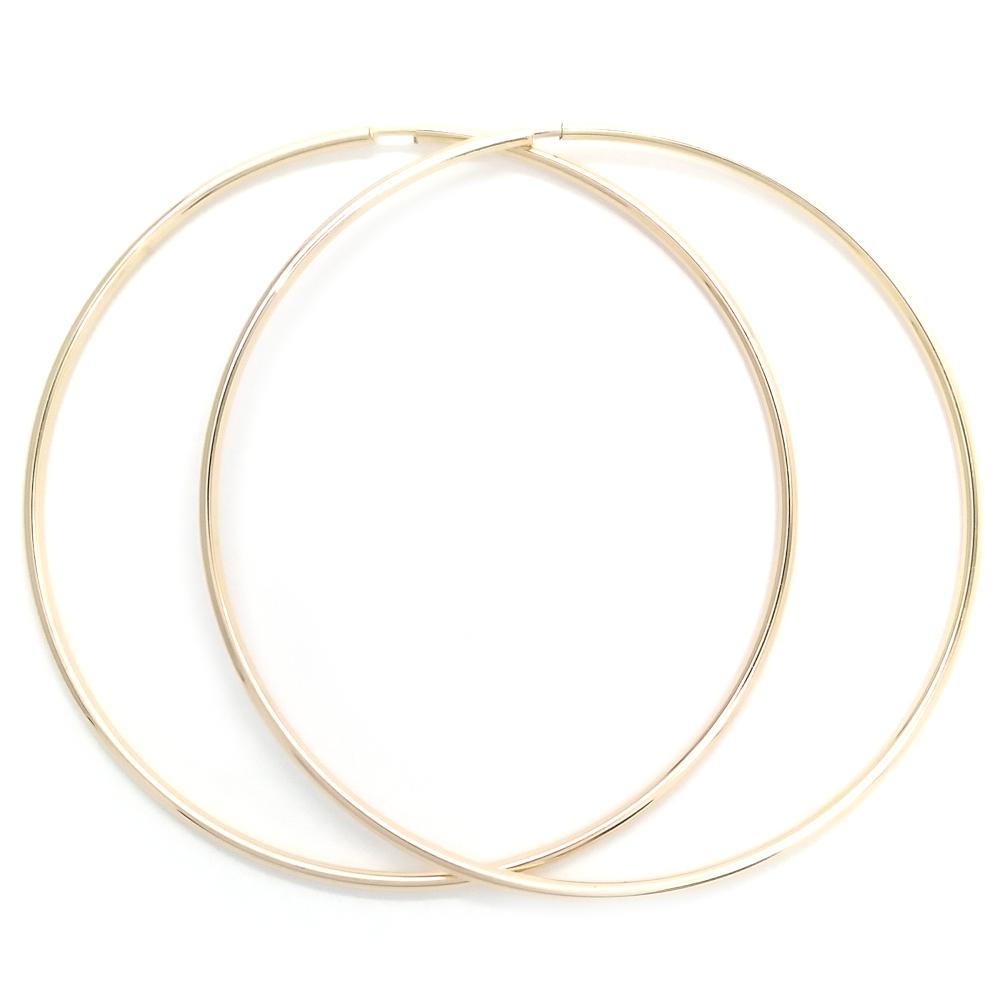 Pantallas Hoops Finas Large, Gold Filled