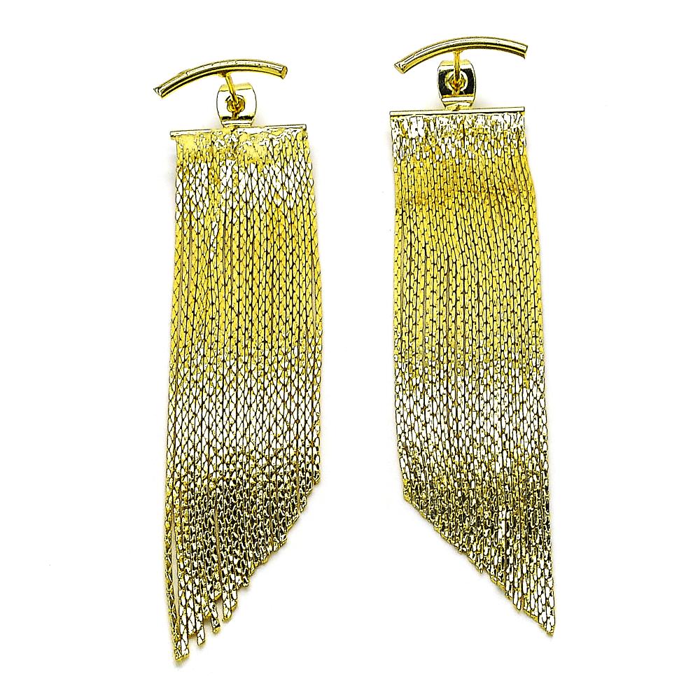 Pantallas Fancy Trenzada, Gold Filled, Cierre "Pushback"
