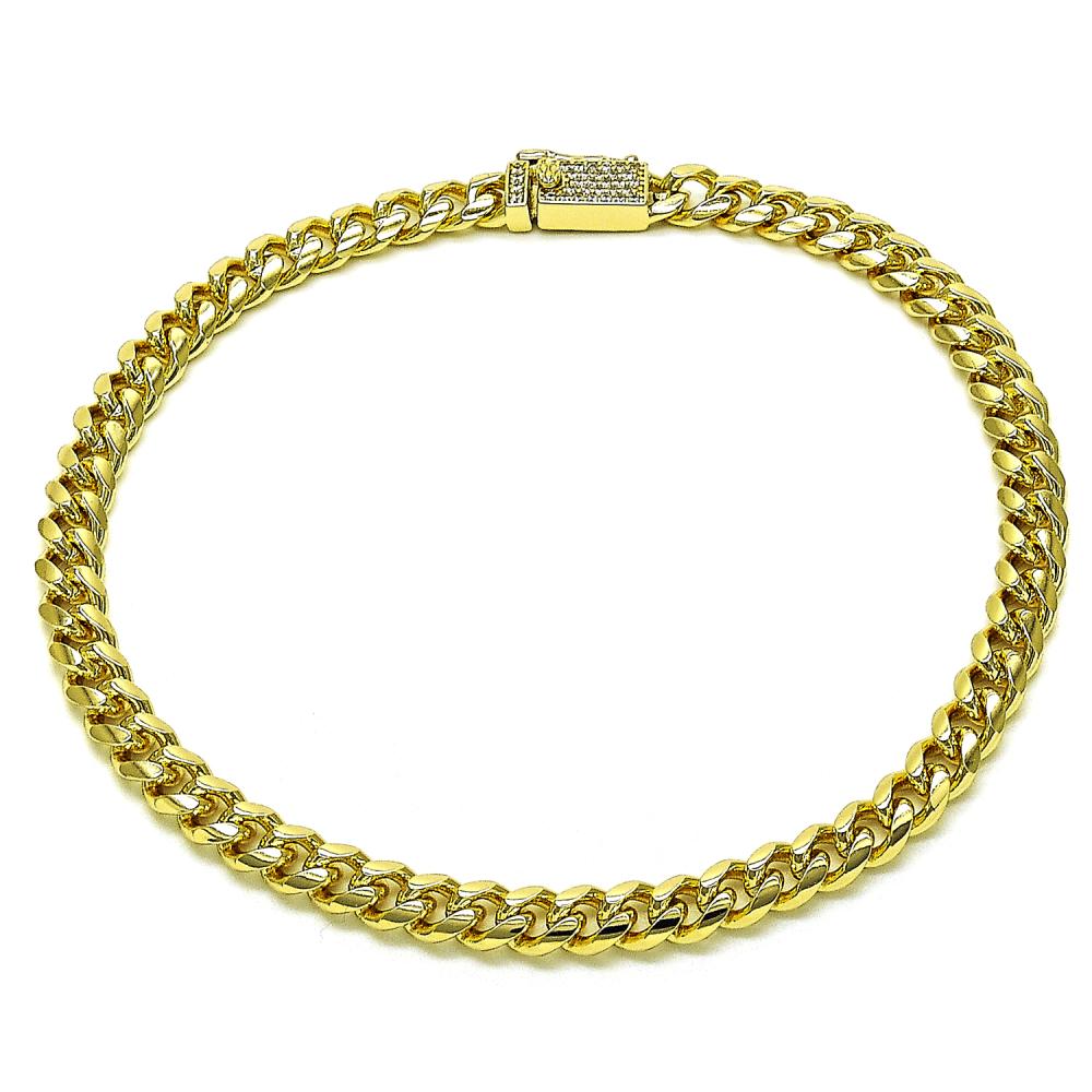 Tobillera Cubana Mónaco, 5.8mmGold Filled