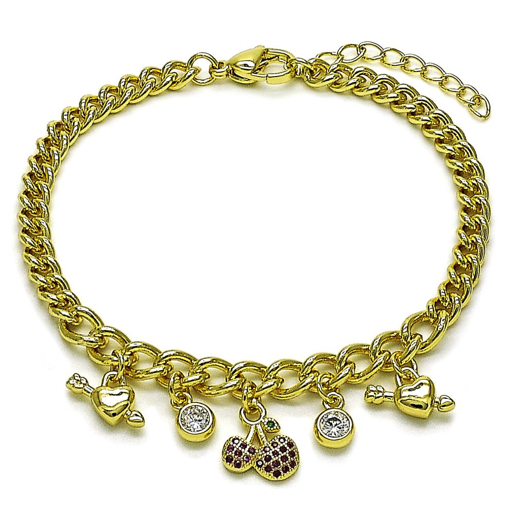 Pulsera cereza y corazón