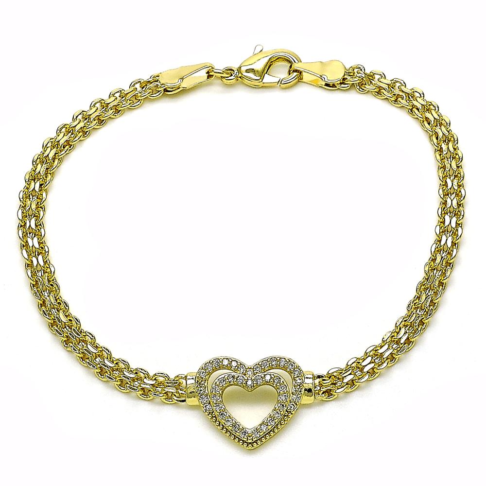 Pulsera diseño de corazón y bismark