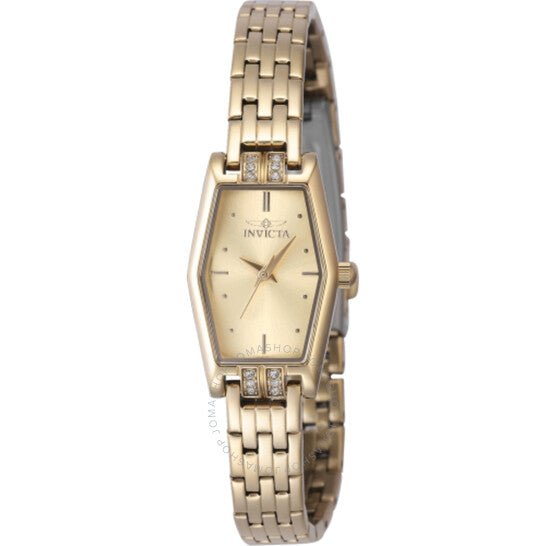 Angel Quartz Gold Dial Ladies Watch