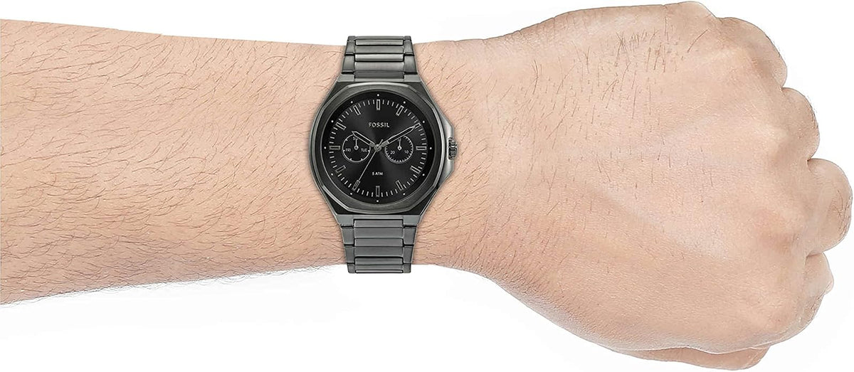 FOSSIL Evanston Multifunction Gunmetal Stainless Steel Watch