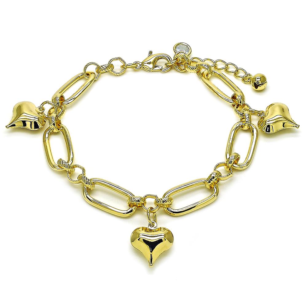 Pulsera con dije de corazón