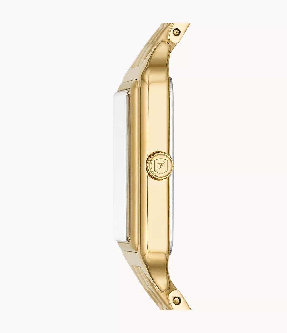 Raquel Three-Hand Date Gold-Tone Stainless Steel Watch