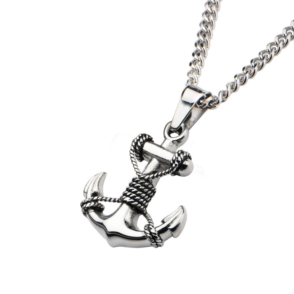 INOX- Stainless Steel Anchor Pendant with Chain