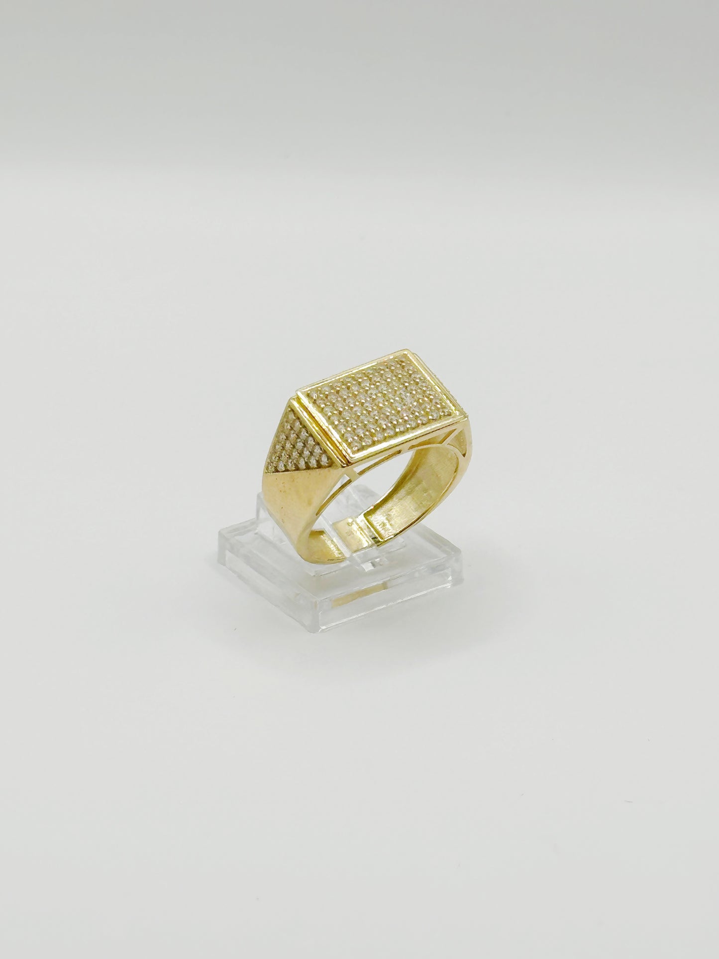 Anillo Cuadrado con Zirconia 10kt