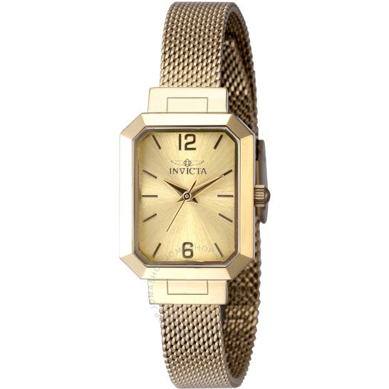 Angel Quartz Gold Dial Ladies Watch