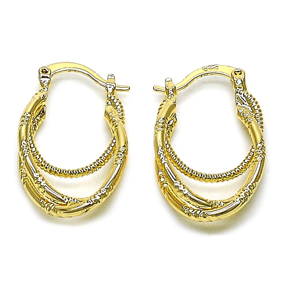 Hoops diseño doble dorado