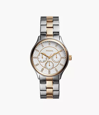 Modern Sophisticate Multifunction Two-Tone Stainless Steel Watch