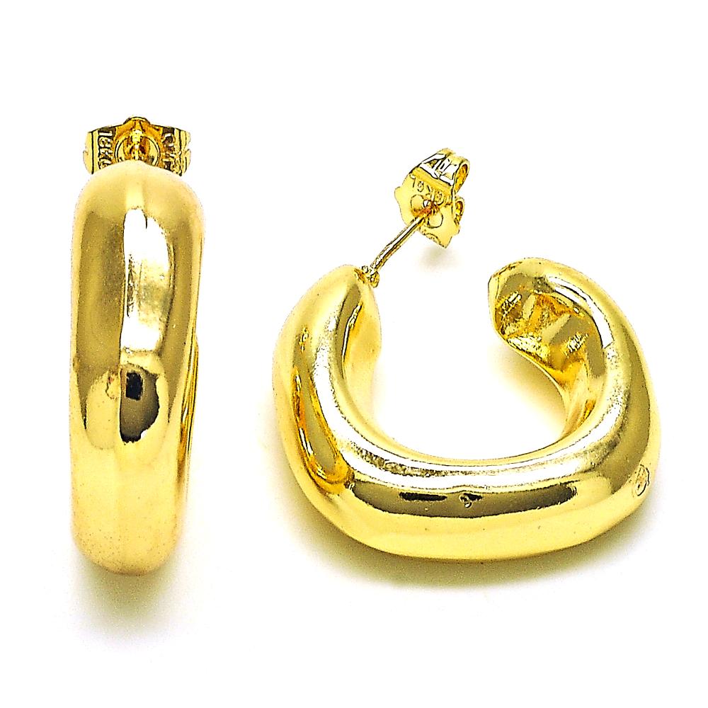 Aro stud grueso dorado