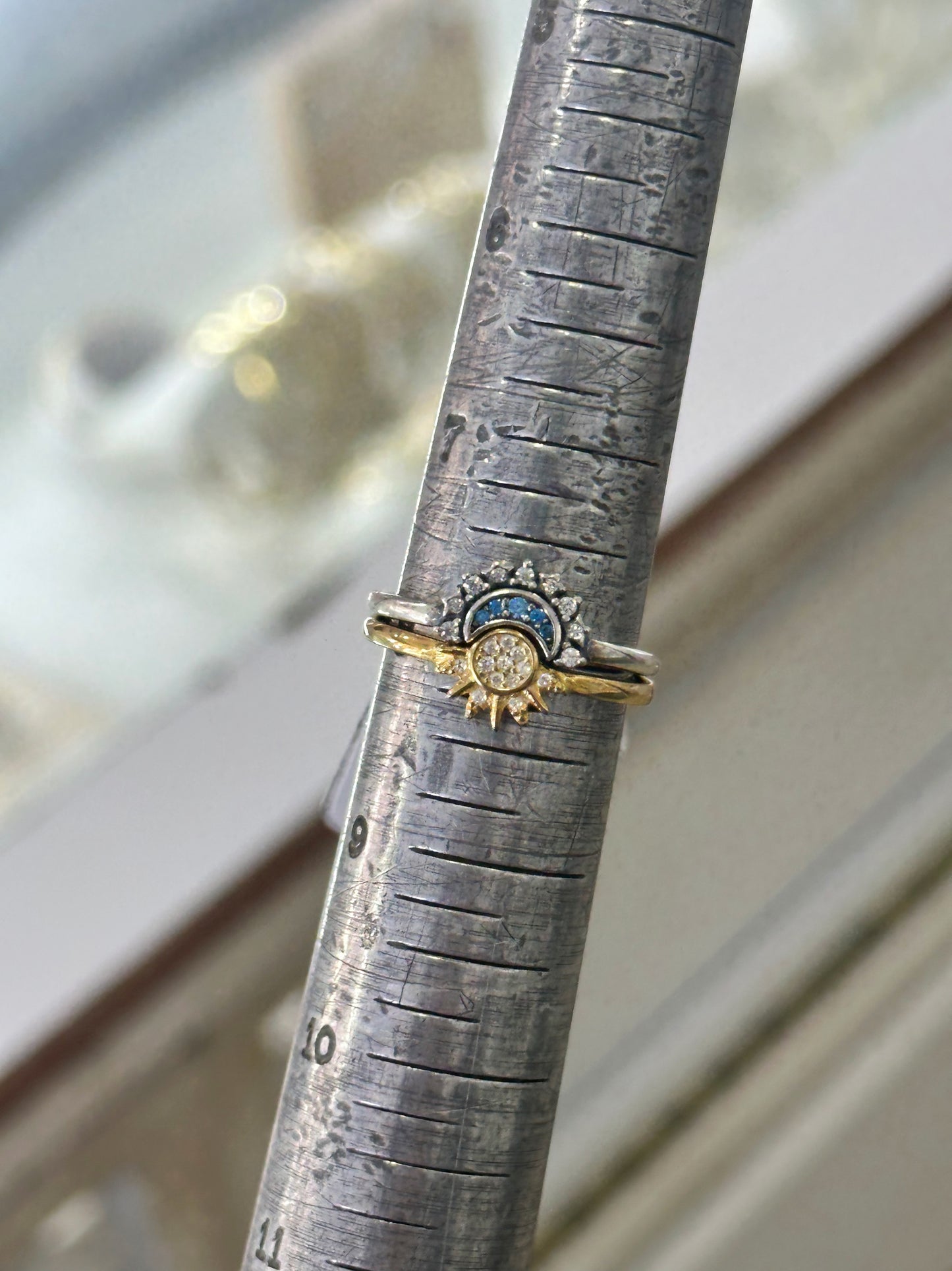 Sol y Luna Sortija Plata 925