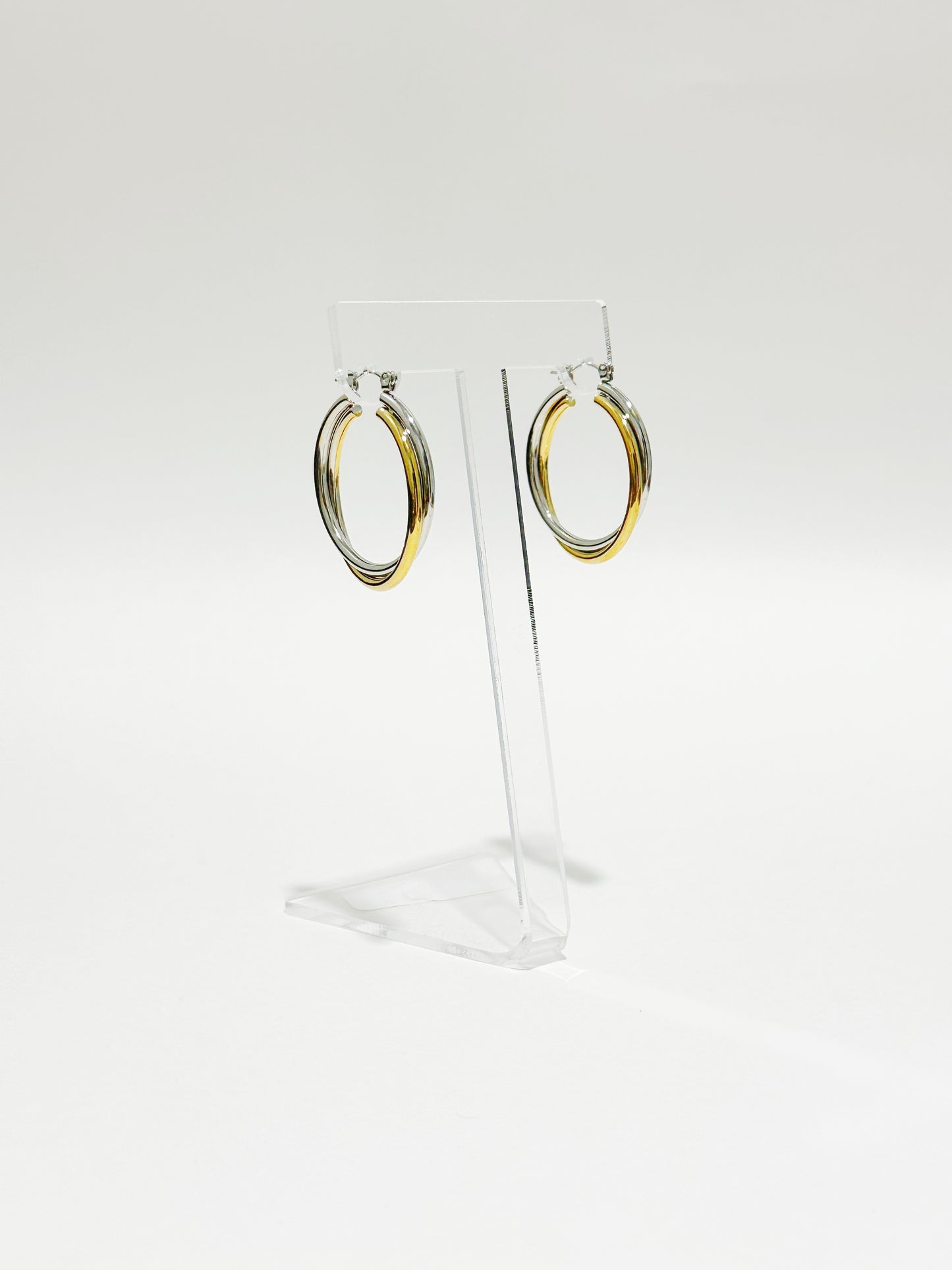 Argollas Dos Tonos Twist