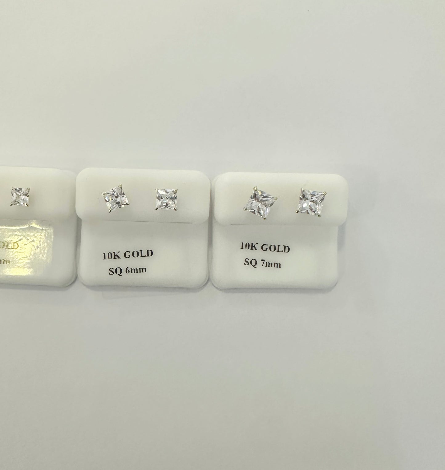 Pantallas Stud Zirconia Square 10kt