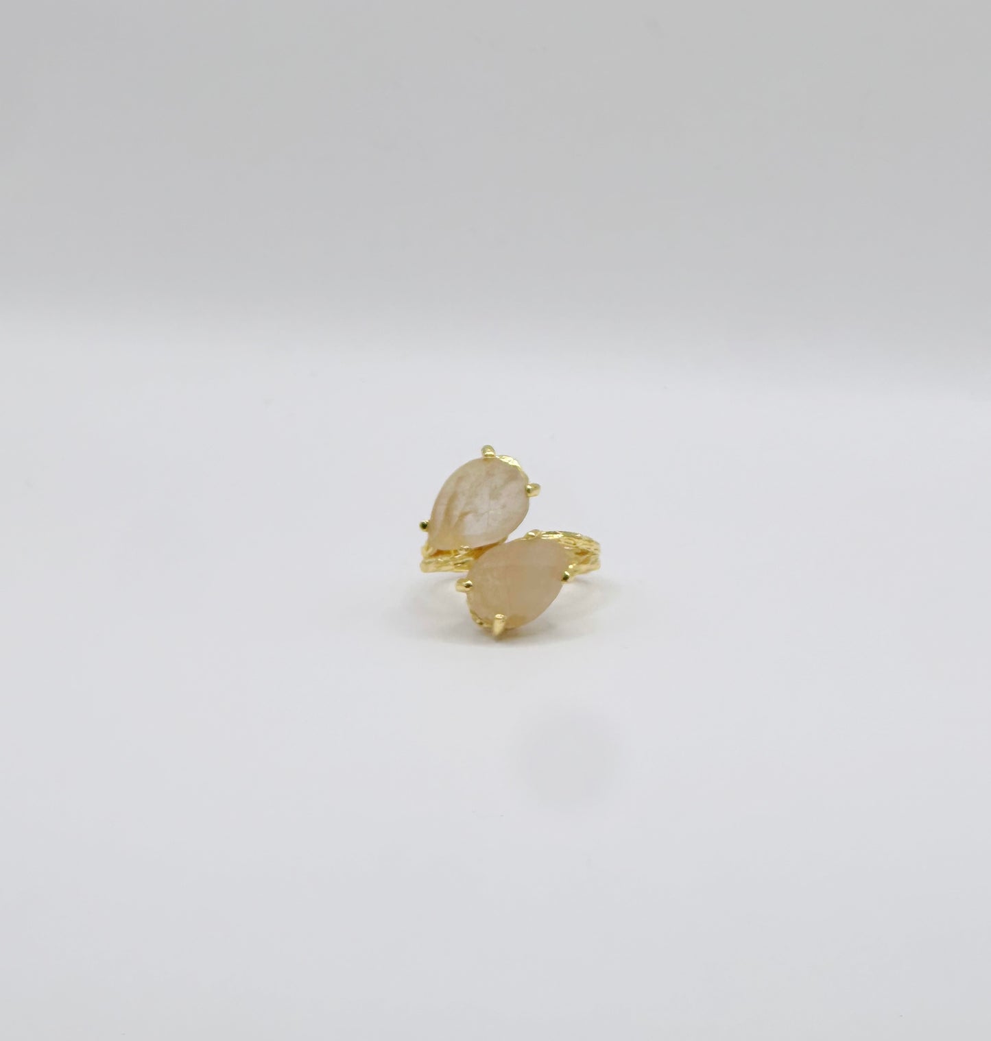 Sortija One Size, Cuarzo Rutilado Ovalado, Brass