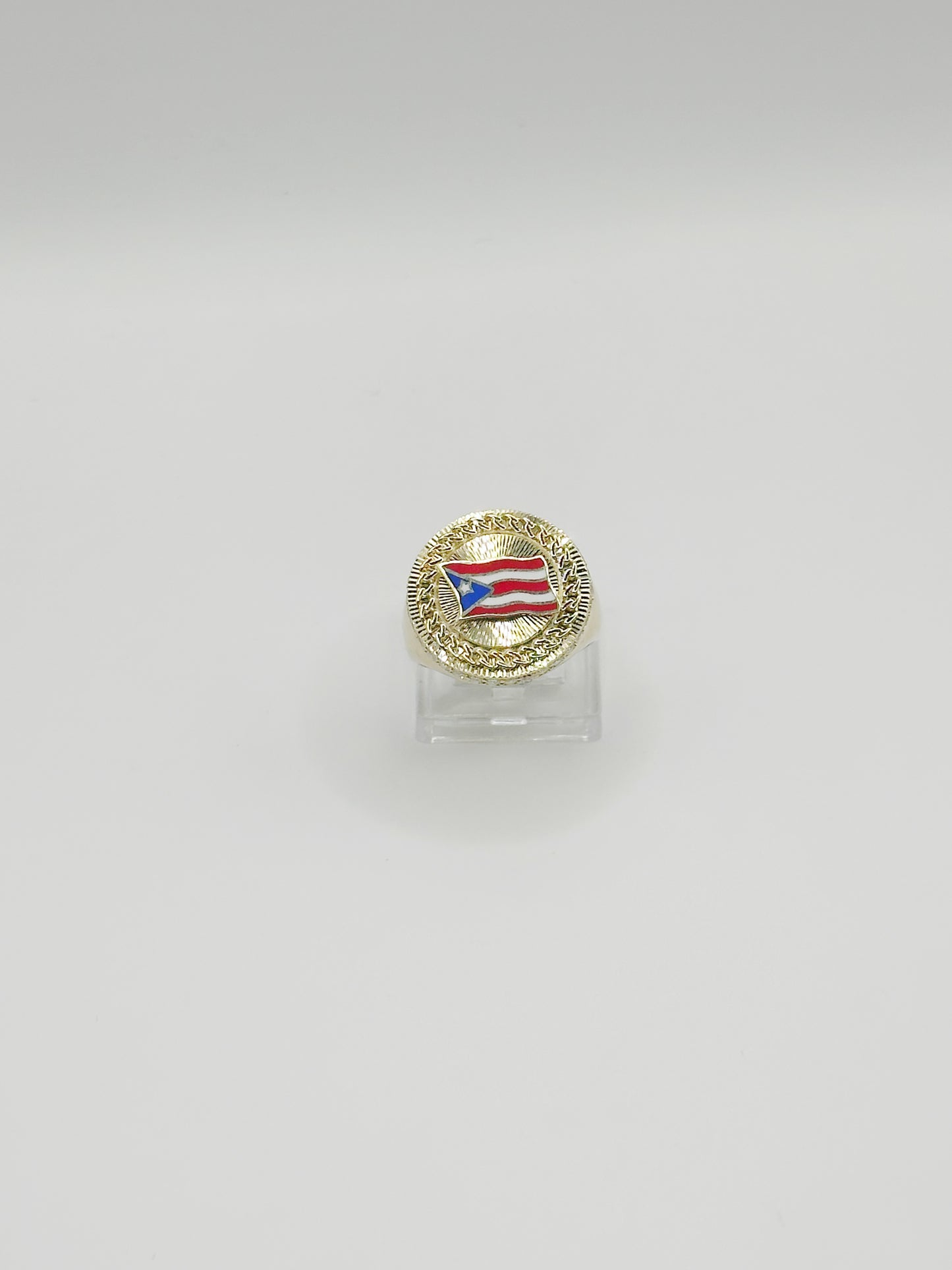 Anillo Bandera de Puerto Rico 10kt