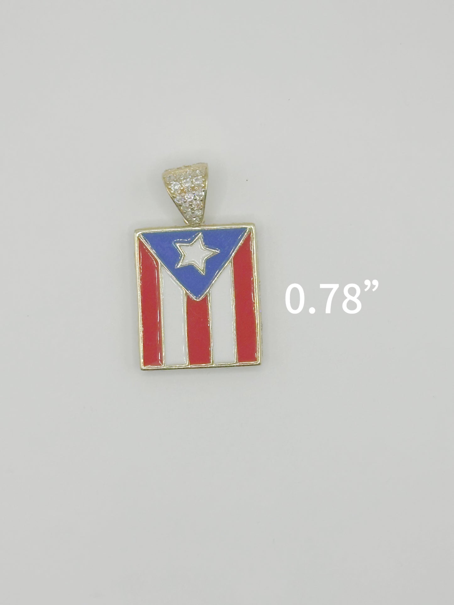 Charm Bandera de Puerto Rico 10kt