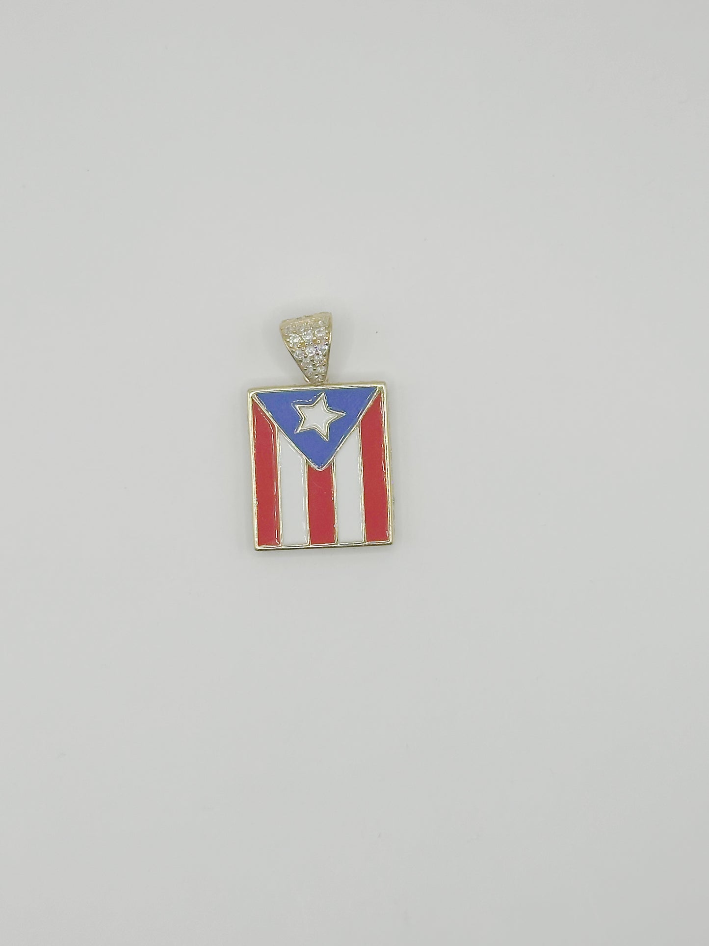 Charm Bandera de Puerto Rico 10kt