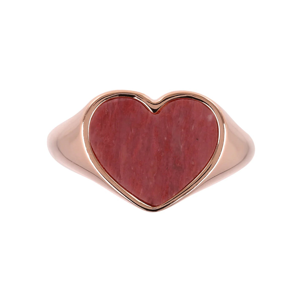 Chevalier Ring with Natural Stone Heart