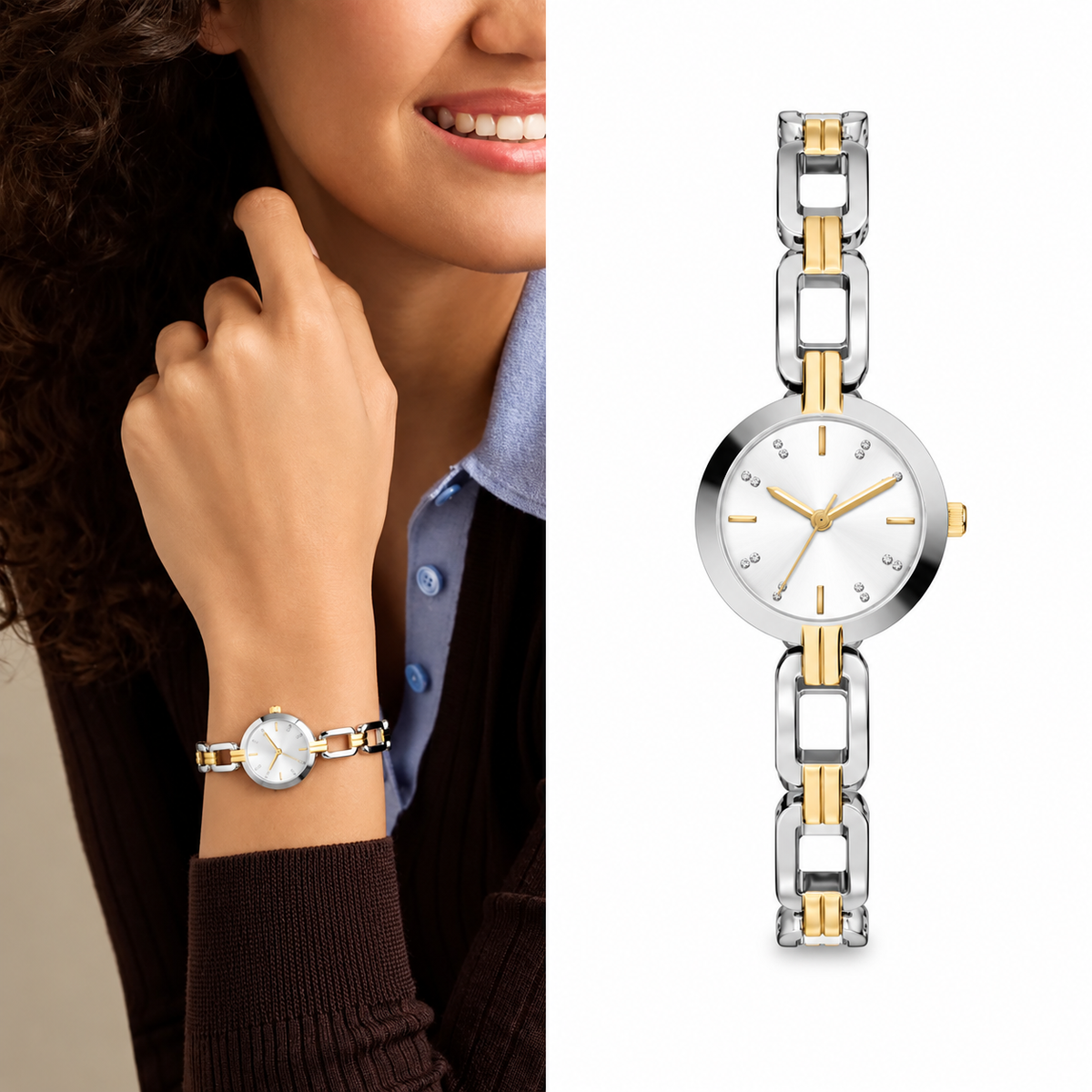 FOSSIL Kerrigan 24mm Three-Hand Two-Tone Stainless Steel Watch