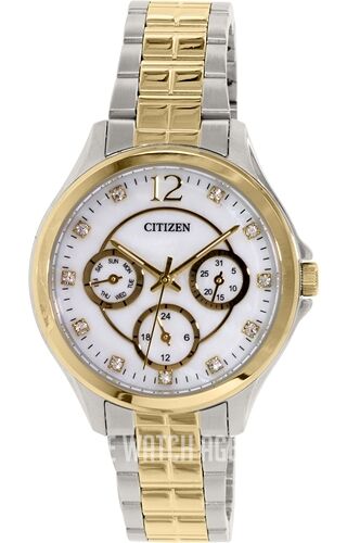 Citizen White/Yellow gold toned steel Ø36 mm