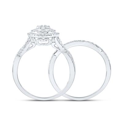 3/4 CT Diamond Wedding Ring in 10k White Gold