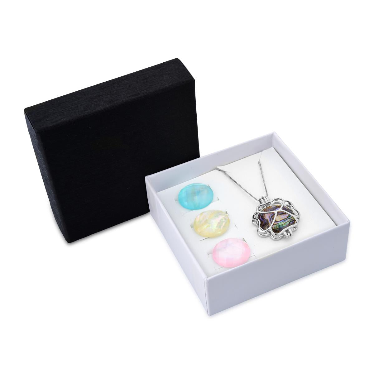 Possebon Joias Charm Collar, Piedra Natural Interchangeble, Brass Plated