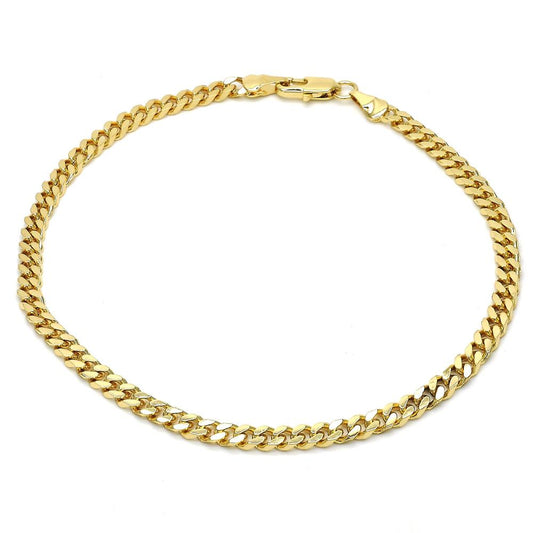 Tobillera Cubana , 3.5mm, Gold Filled