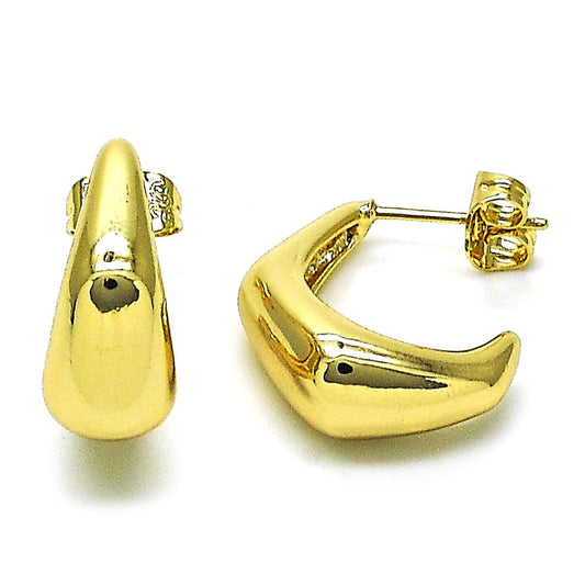 Pantallas Stud, Chunky Wave, Gold Filled