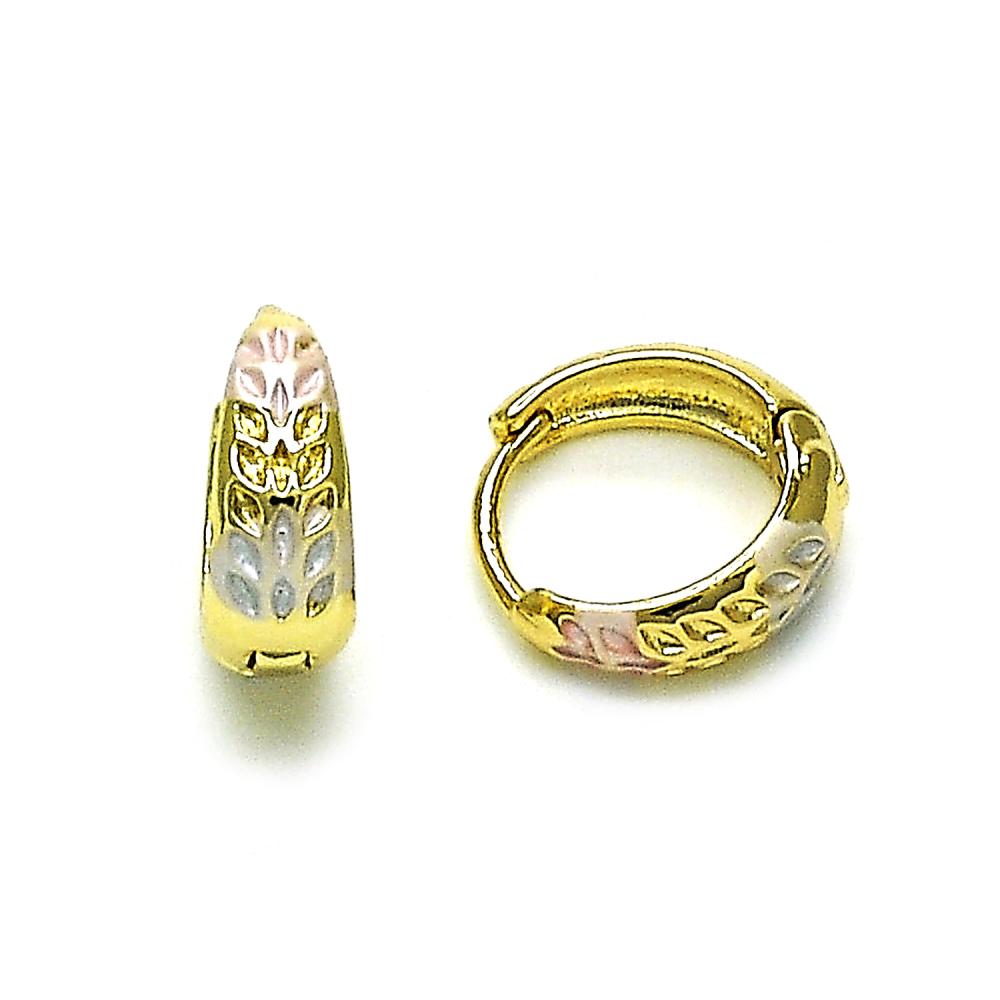 Pantallas Huggies, Tri-Color, Small, Gold Filled