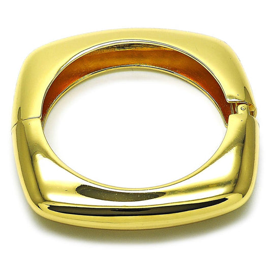 Pulsera Bangle Cuadrada Chunky, Gold Filled