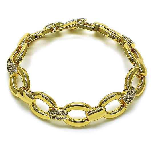 Pulsera Eslabón Ovalado Fancy 12mm, Gold Filled