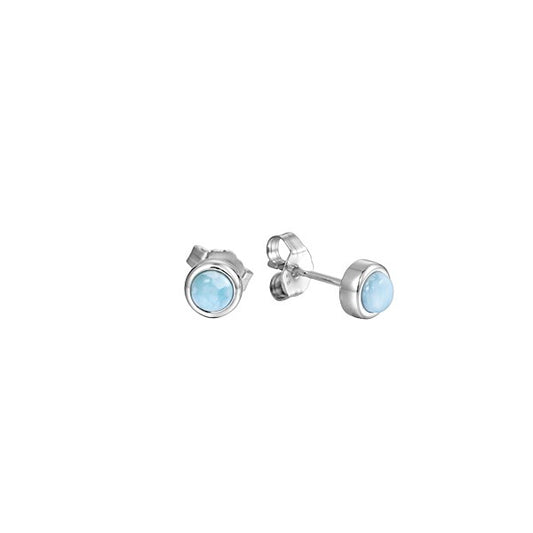 6mm larimar stone stud earrings