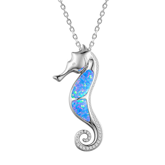 Opal Seahorse Pendant