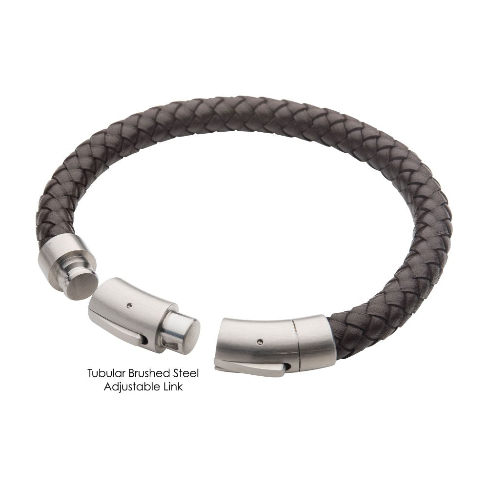 8mm Genuine Full Grain Cowhide Leather Bracelet