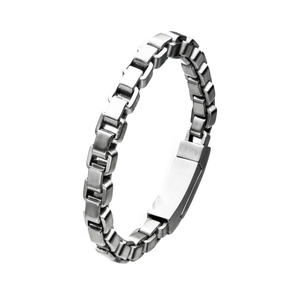 Stainless Steel & IP Bold Box Bracelet