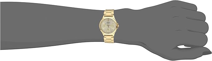 Standard Gold Tone Stainless Steel Multifunction Gold Dial Watch