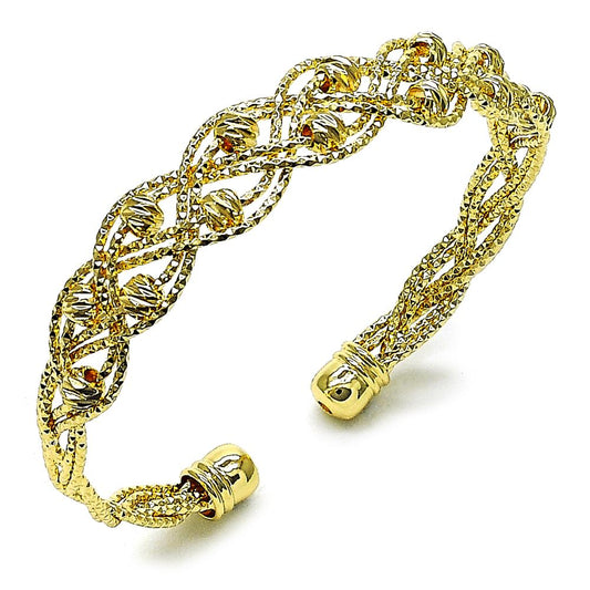 Bangle dorada con diseño entrelazado