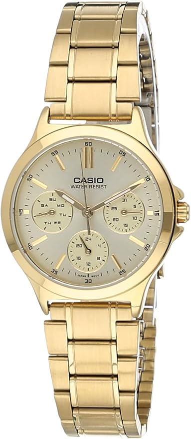 Standard Gold Tone Stainless Steel Multifunction Gold Dial Watch