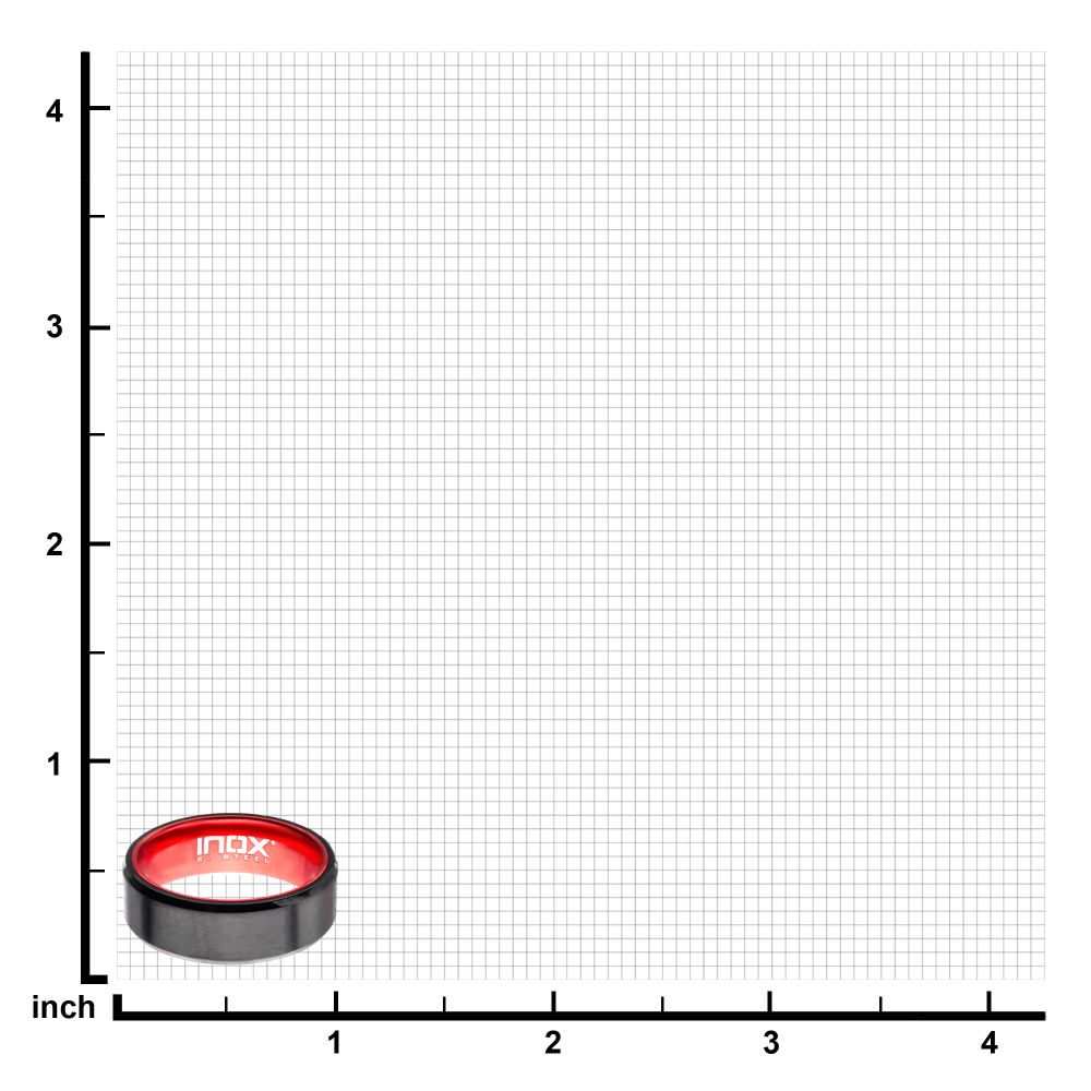 Red, Steel, Black IP Aluminum Flat Ring