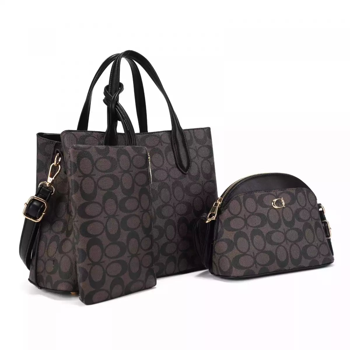 CARTERA FASHION SET BLACK/COFFEE