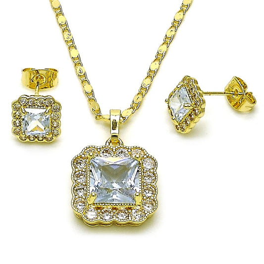 Set fancy con circonia Blanca