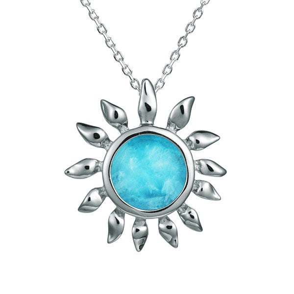 Sterling Silver Sunflower Pendant Alamea