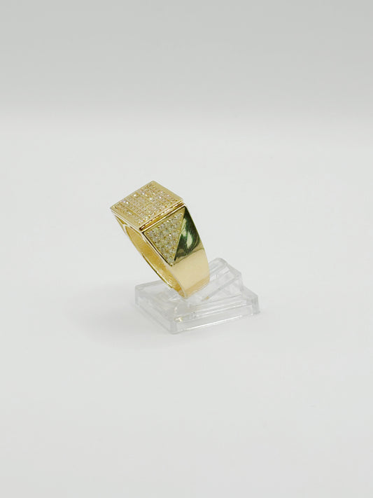 Anillo Cuadrado con Zirconia 10kt