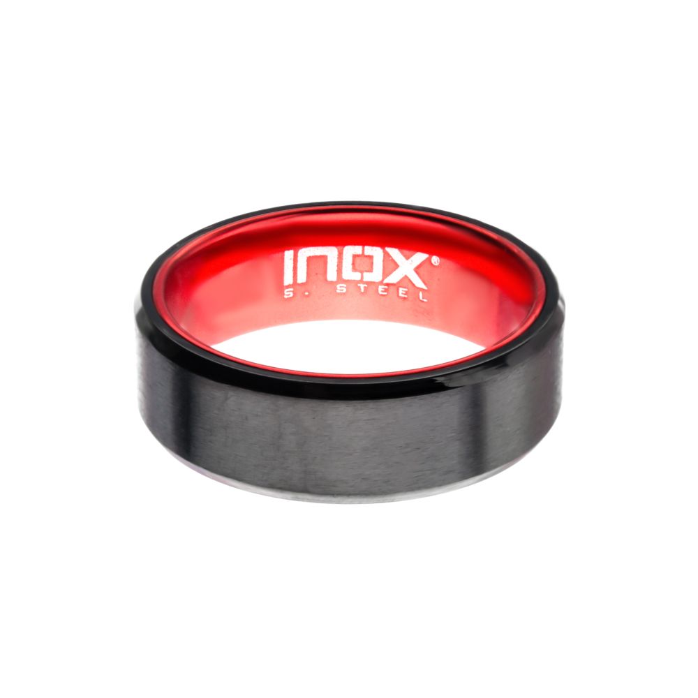 Red, Steel, Black IP Aluminum Flat Ring