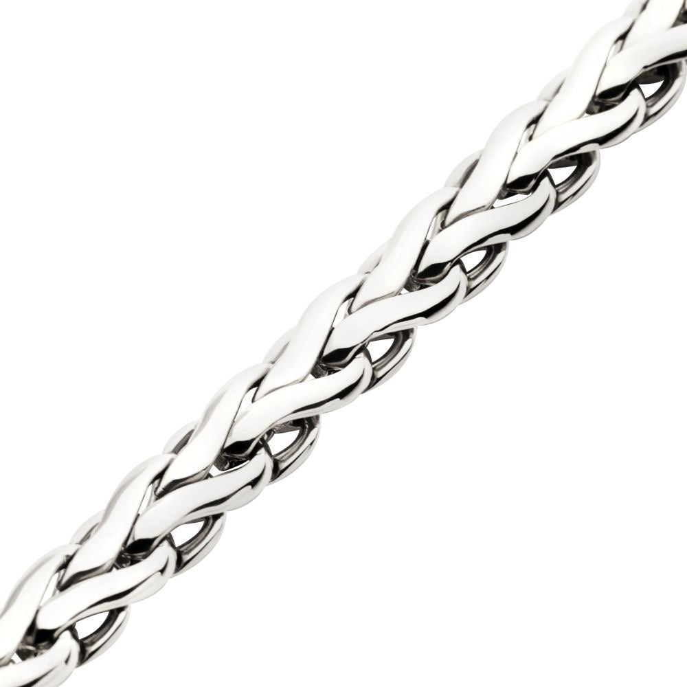 5mm 18Kt High Polished Finish Gold IP Stainless Steel Spiga Chain Bracelet