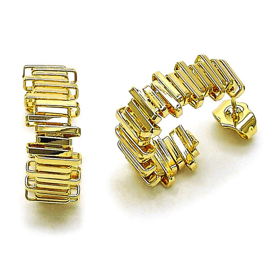 Aro stud corte diamante dorado