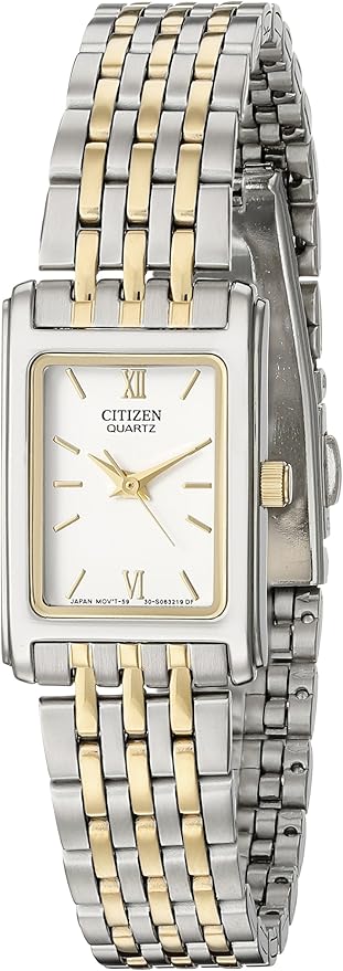 Citizen- Womens Rectangular Two-Tone Stainless Steel Bracelet