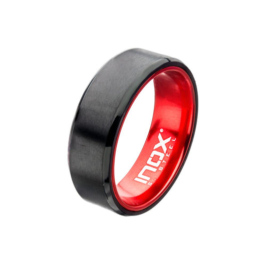 Red, Steel, Black IP Aluminum Flat Ring